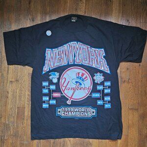 Vintage deadstock New York Yankees baseball 1999 World Series tee t-shirt L
